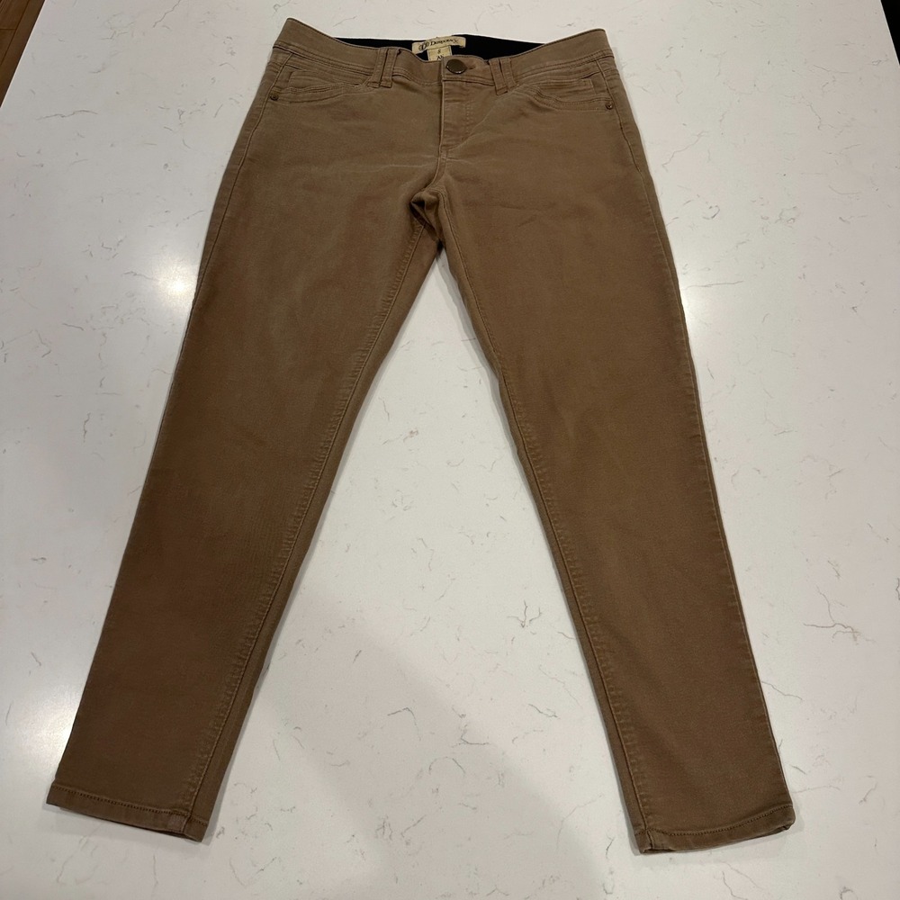 Democracy Ab Technology Womens Brown Khaki Skinny Stretch Pants B1304PEXX Size 8